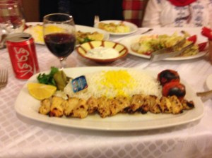 Dinner...Love those Kabobs