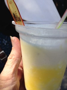 My Smoothie...the Yellow is the Saffron Ice Cream...so yummy