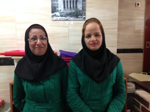 Waitresses at the restaurant