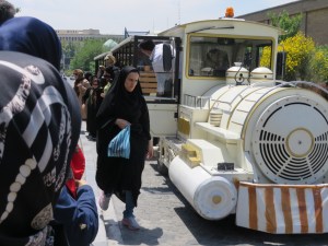 Our Tram we took in Tehran...reminded me of Disney