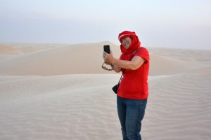 Em selfie in Desert Tunisia